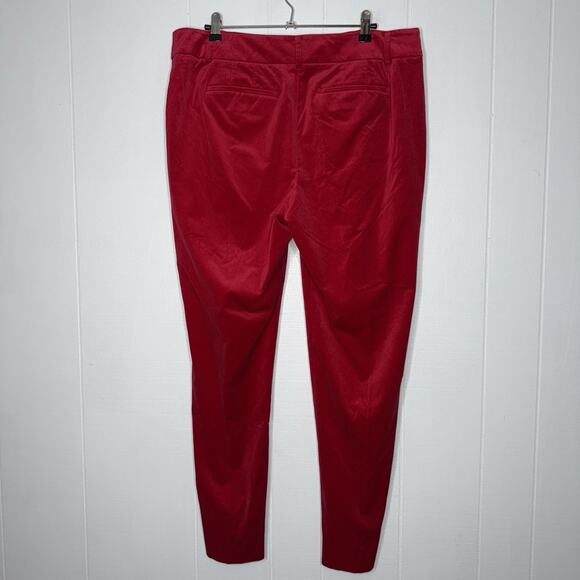 Talbots Women’s Velvet Slim Ankle Pants Red Size 12 NWT - Picture 2 of 6